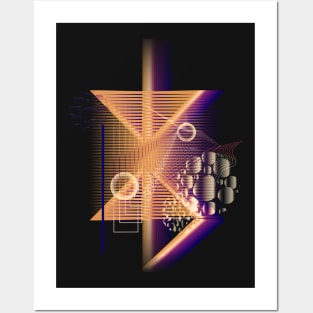 Galaxy geometry abstract futuristic Posters and Art